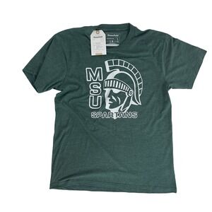NWT Homefield MSU Spartans T Shirt Green Large Cotton‎ Polyester Blend